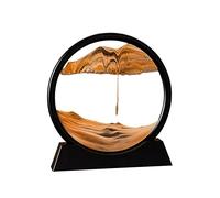 BDJXOZYH Sabbie fluenti Art Picture Dynamic Sand Picture Sand-scape in Motion Decor Giallo Rotondo