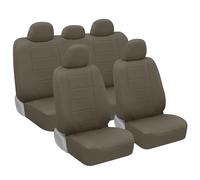 BDK carXS UltraLuxe - Set completo di coprisedili per auto, 9 pezzi, in ecopelle, con coprisedili anteriori e posteriori, coprisedili per auto, camion, furgoni, SUV