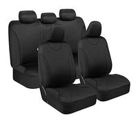 BDK Set completo di coprisedili per auto, colore nero, bicolore con coprisedili posteriori abbinati, realizzati per adattarsi alla maggior parte delle auto, camion, furgoni, SUV, accessori per interni