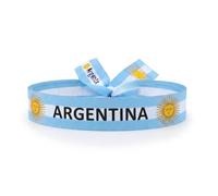 BDM Bracciale Bandiera Argentina | Aggiustabile in tessuto ricamato HD | Bracciale Albiceleste | Sostegno alla Nazionale e Orgoglio Argentino