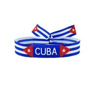 BDM Bracciale Bandiera di Cuba | Stella Solitaria Cubana | Bracciale Regolabile (14-20 cm) | Pride Cubano e Souvenir Unisex, Standard, N/D, N/D