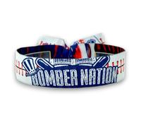 BDM Bracciale Baseball New York | "Bomber Nation" The Bronx | Bracciale in tessuto regolabile (0-22 cm) | Accessorio Sportivo NY Uomo e Donna, Standard, N/D, N/D
