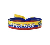 BDM Bracciale con Bandiera dell'Ecuador, Accessorio Regolabile e Lavabile, Ricamo in Tessuto HD, Orgoglio Nazionale, Regali patriottici, Cultura ecuadoriana