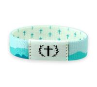 BDM Bracciale Cristiano con NFC | Tecnologia e Fede al Tuo Polso | Bracciale in Tessuto Elastico con Croce per Uomo e Donna | Accedi a Messaggi Ispiratori | Regalo Religioso Originale