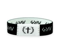 BDM Bracciale Cristiano NFC Reversibile | Braccialetto in Tessuto con Simbolo G>∧∨ e Croce | Dio è più Grande dei tuoi Alti e Bassi | Ricevi un Versetto Quotidiano | Regalo Originale per Uomo e Donna
