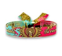 BDM Bracciale da donna e uomo in tessuto blu navy con la Madonna del Pilar e la bandiera della Spagna., Standart, N/D, N/D