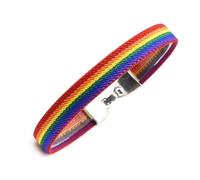BDM Bracciale Gay Pride, LGTBI, Lesbiche, LGBT, Trans e Rainbow. Misura 18-20 cm.