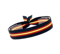 BDM Bracciale in tessuto blu navy con bandiera della Spagna, regolabile per uomini e donne. Scegli Larghezza., 15 centimeters, Poliestere, Nessuna pietra preziosa