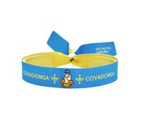 BDM Bracciale Madonna di Covadonga La Santina | Tessuto ricamato HD Regolabile | Made in Spagna | Protezione e Fede | Regalo Emotivo per Devoti