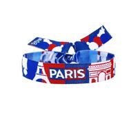 BDM Bracciale Parigi | Regolabile in tessuto Francia | Design Torre Eiffel, Arco di Trionfo e Tricolore | Bracciale Regolabile Uomo e Donna, Standart, N/D, N/D