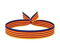 BDM Braccialetto bandiera di Valencia | Senyera Coronada per uomo e donna | Bracciale in tessuto regolabile con nodo | Accessorio per Fallas e 9 d'Octubre | Orgoglio valenciano