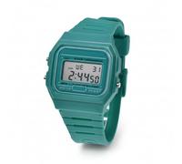 BDM - Classico orologio Casiopea Originale per uomo, donna, ragazza o ragazzo con cinturino digitale con sveglia. Un regalo d'epoca. - Verde mar