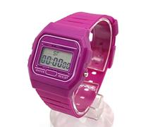 BDM - Classico orologio Casiopea Originale per uomo, donna, ragazza o ragazzo con cinturino digitale con sveglia. Un regalo d'epoca. - Morado oscuro