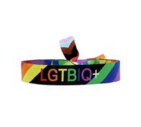BDM LGTBIQ + Braccialetto in Tessuto, Lesbiche, Gay, Transessuali, Bisessuali, Intersessuali e Queer, Regolabile con Pallina.
