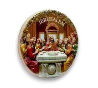 BDM - Magnete frigorifero religioso 3D | Sacra Famiglia, Vergine Maria, Ultima Cena o San Michele | Souvenir di Terra Santa Gerusalemme - Modello 1