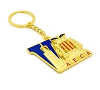 BDM Portachiavi di Valencia | Design esclusivo con stemma e simboli della città | Souvenir dalla Spagna in metallo smaltato | Idea regalo originale per amici e familiari | Finitura dorata premium