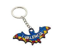 BDM Portachiavi di Valencia | Souvenir originale e colorato con stemma | souvenir di viaggio in Spagna | Regalo ideale per gli amanti della Valencia | Design divertente e resistente