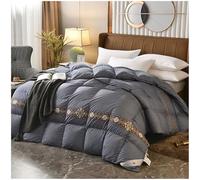 BDMFJY Bedding Invernale Piumone Caldissimo Piumino in Piuma, D'Oca di 95% Piuma, Extra-Leggero,Matrimoniale, Lussuoso Fodera in Puro Cotone, Colore Multiplo,H,220x240cm(3200g)