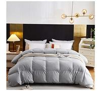 BDMFJY Piumino in Piuma D'Oca Piumino Imbottito Ipoallergenico di qualità Lussuosa da Hotel, 95% Piuma D'Oca con Rivestimento in Cotone 100% Piumino - per Tutta la Stagione,Grigio,180x220cm(3kg)