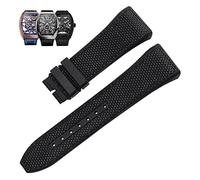 BDPRZGHGL 28mm Nylon Genuine Leather Silicone band Black Blue Folding Buckle Watch Strap For V45 Series Watchbands