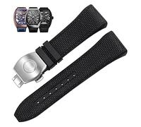 BDPRZGHGL 28mm Nylon Genuine Leather Silicone band Black Blue Folding Buckle Watch Strap For V45 Series Watchbands