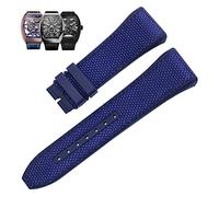 BDPRZGHGL 28mm Nylon Genuine Leather Silicone band Black Blue Folding Buckle Watch Strap For V45 Series Watchbands