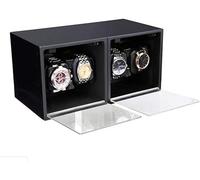 BDPRZGHGL 4+0 Watches Automatic Watch Winder Quiet Motors Handmade Wooden Storage Case Piano Paint Black Gloss Antimagnetic-30×16×15.5CM It's so kind of you