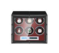 BDPRZGHGL 6 Automatic Watch Winder with LCD Touch Screen LED Illumination TPD Rotation Mode Setting Motor Adjustable Watch Pillows Luxury Leather Watches Display Box (Size : 6+0)