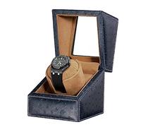 BDPRZGHGL Automatic Single Watch Winder Winding Case In Wood Shell And Leather With Multiple Rotation Modes Display Box (Color : B, Size : 1+0)