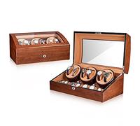 BDPRZGHGL Automatic Watch Winder Box for 6+7 Automatic Watches Luxury Watch Storage Case with Quiet Motor 4 Rotation Mode The Rotation Stops When The Lid is Opened (Color : E)