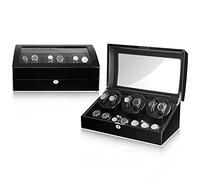 BDPRZGHGL Automatic Watch Winder Box for 6+7 Automatic Watches Luxury Watch Storage Case with Quiet Motor 4 Rotation Mode The Rotation Stops When The Lid is Opened (Color : E)