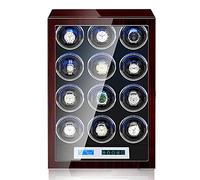 BDPRZGHGL Automatic Watch Winder for 12 Watches with LED Lighting and Touch Screen LCD Digital Display Japanese Motor Large Capacity Storage Case Fit Lady and Man Watches (Size : 12+0)