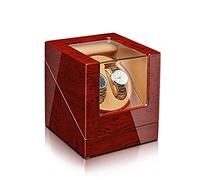 BDPRZGHGL Automatic Watch Winder For 2/4 Watches Wood Shell Piano Finish Watches Display Box With Quiet Motor Flexible Watch Pillow Battery Powered And AC Adapter (Size : 4+0)