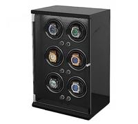 BDPRZGHGL Automatic Watch Winders For 6 Watches With Built-in LED Light Illumination AC Adapter Charge Quiet Motor With Flexible Watch Pillows (Color : C)