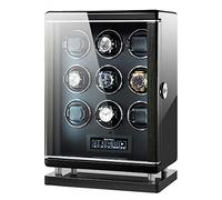 BDPRZGHGL Automatic Watch Winders for 9/12/24 Watches with Silent Motor PU Leather Flexible Cushion with LED Light and Fingerprint Lock Watch Organizer and Display (Size : 12+0)