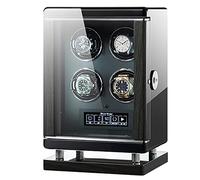 BDPRZGHGL Automatic Watch Winders for 9/12/24 Watches with Silent Motor PU Leather Flexible Cushion with LED Light and Fingerprint Lock Watch Organizer and Display (Size : 12+0)