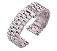 BDPRZGHGL Cinturino per orologio, cinturino in acciaio inossidabile Bracciale in metallo massiccio argento 16mm 18mm 20mm 21mm 22mm Bracciale accessori per orologi