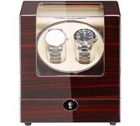 BDPRZGHGL Doppio avvolgitore per orologi automatici Guscio in legno, vernice per pianoforte, adattatore esterno e motore silenzioso alimentato a batteria, splendido scenario