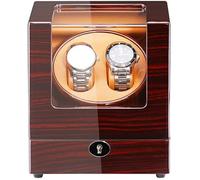 BDPRZGHGL Doppio avvolgitore per orologi automatici Guscio in legno, vernice per pianoforte, adattatore esterno e motore silenzioso alimentato a batteria, splendido scenario