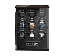 BDPRZGHGL LCD Display Luxury Watch Winder Automatic Watch With Remote Control And Push Button Lock To Unlock LED Lighting Suitable For All Automatic And Mechanical Watches (Color : Black, Size : 2+0)