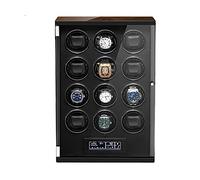 BDPRZGHGL LCD Display Luxury Watch Winder Automatic Watch With Remote Control And Push Button Lock To Unlock LED Lighting Suitable For All Automatic And Mechanical Watches (Color : Black, Size : 2+0)