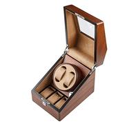 BDPRZGHGL Luxury Wooden Automatic 5 Watch Winder Box Piano Paint Super Quiet Motor Battery Powered and AC Adapter for 2 Wrist Watches + 3 Storage Case