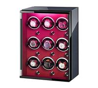 BDPRZGHGL Scatola avvolgitore 9 per luci colorate automatiche Cuscini regolabili Motore silenzioso per uomo Donna Orologi Scatola avvolgitore Avvolgitore di stoccaggio