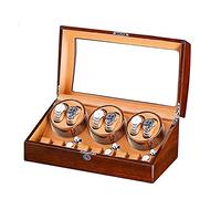 BDPRZGHGL Scatola caricaorologi automatica per orologi con scatola meccanica a carica automatica in pelle PU con motore silenzioso, vetrina portaoggetti a bilanciere per 13 orologi (E)