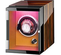 BDPRZGHGL Scatola caricaorologio automatico con luci colorate Vernice per pianoforte Cuscini esterni regolabili per orologio Adattatore CA e alimentato a batteria È così gentile da parte tua