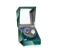 BDPRZGHGL Scatola caricaorologio doppio per lampadario per orologi automatici, con luce, esterno in vernice verde pianoforte, motore silenzioso, 4 modalità di rotazione (B) Lampadario