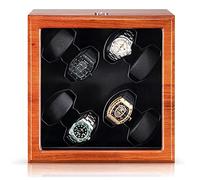 BDPRZGHGL Scatola porta orologi Scatola avvolgitore Adattatore automatico e custodia per motore silenzioso con finitura a batteria, 8 Pelle(6 Leather-A)