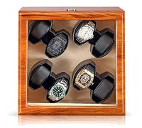 BDPRZGHGL Scatola porta orologi Scatola avvolgitore Adattatore automatico e custodia per motore silenzioso con finitura a batteria, 8 Pelle(6 Leather-A)