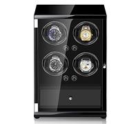 BDPRZGHGL Technology Automatic Watch Winder Box for 4 Automatic Watches with Drawer Storage Design Watches Display Box LED Lighting Wood Shell Piano Self Winding Watch Rotator Box (Color : G)