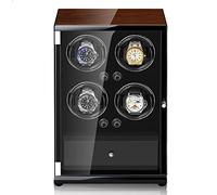 BDPRZGHGL Technology Automatic Watch Winder Box for 4 Automatic Watches with Drawer Storage Design Watches Display Box LED Lighting Wood Shell Piano Self Winding Watch Rotator Box (Color : G)